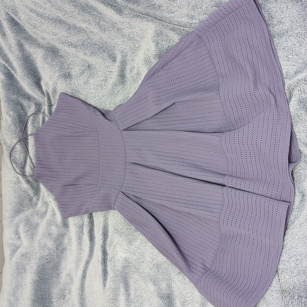 Dex Lilac Halter Fit-and-Flare Dress